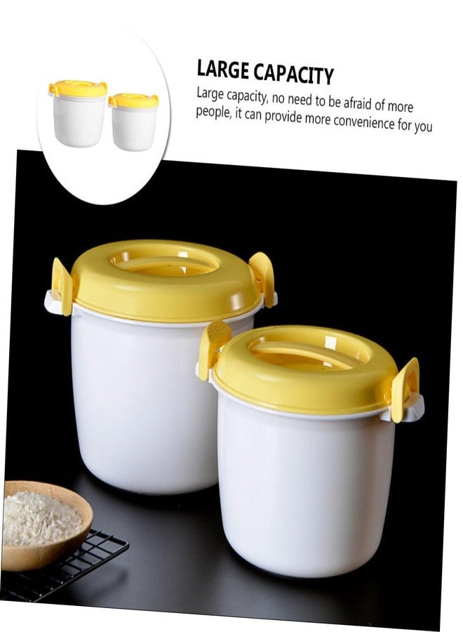 RORPOIR Insulated Rice Cooker Set Large Capacity Microwave Rice Cooker with Handle Portable Plastic for Home Office Travel - Image 4